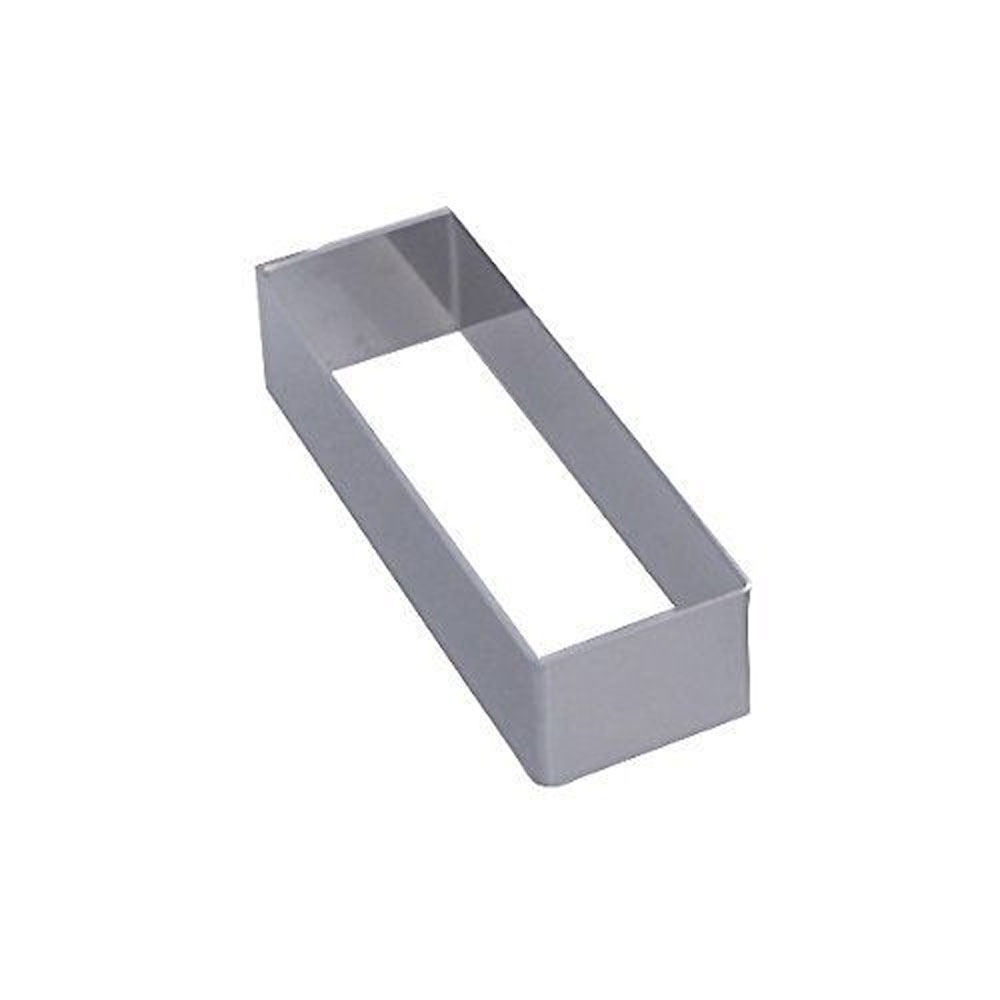 DeBuyer Stainless Steel Rectangular Pastry Ring 4" x 1" x 1-1/8" High