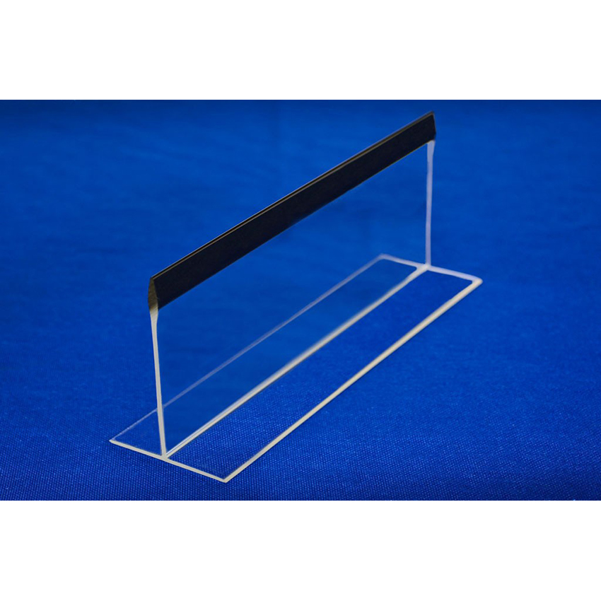 Deli Case Plastic Display Divider Clear with Black Tip, 3" High x 30" Long