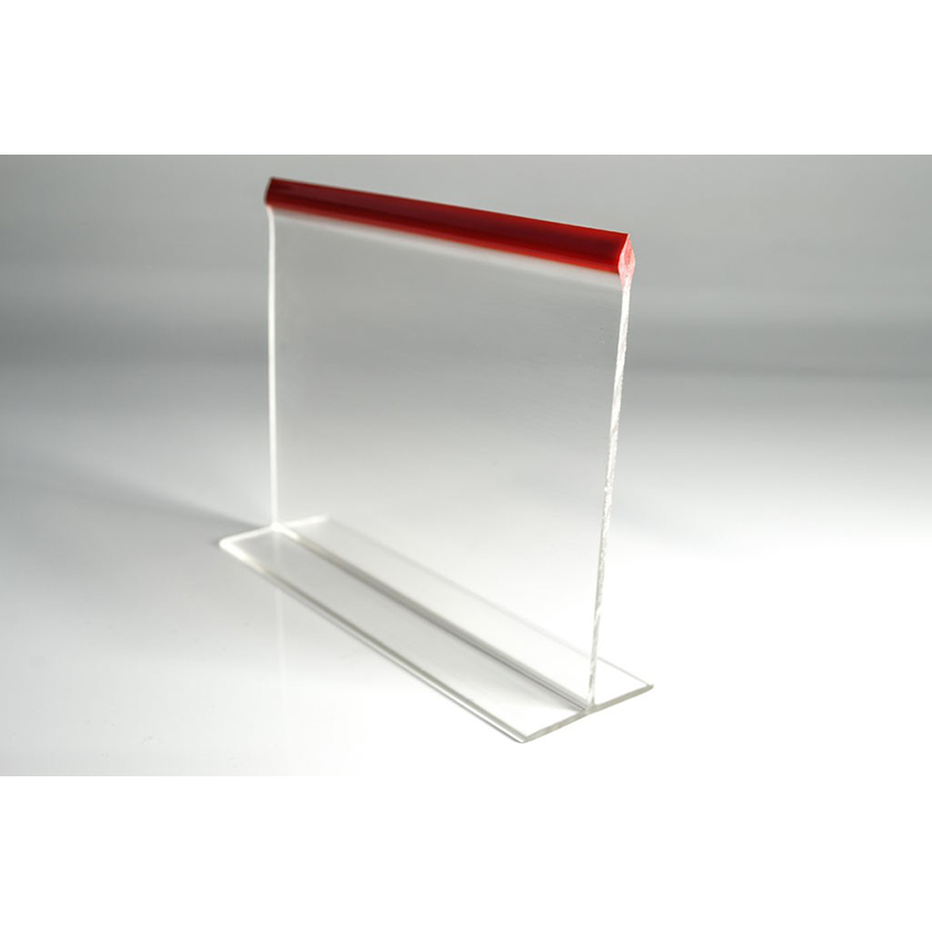Deli Case Plastic Display Divider Clear with Red Tip, 5" High x 30" Long