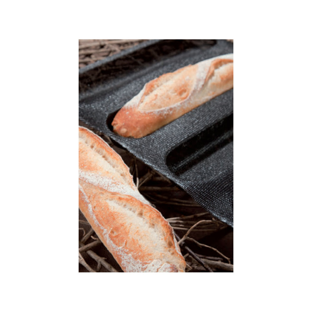 Demarle Flexipan Air Silicone Oblong Bread Mold, 3 Cavities