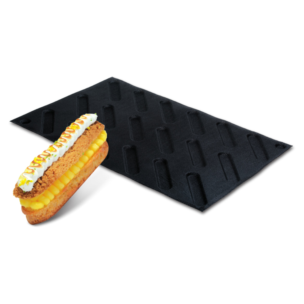 Demarle Flexipan ® Air Perforated Eclair Mat for Right Handed, 0.5 Oz (15 ml), 18 Cavities