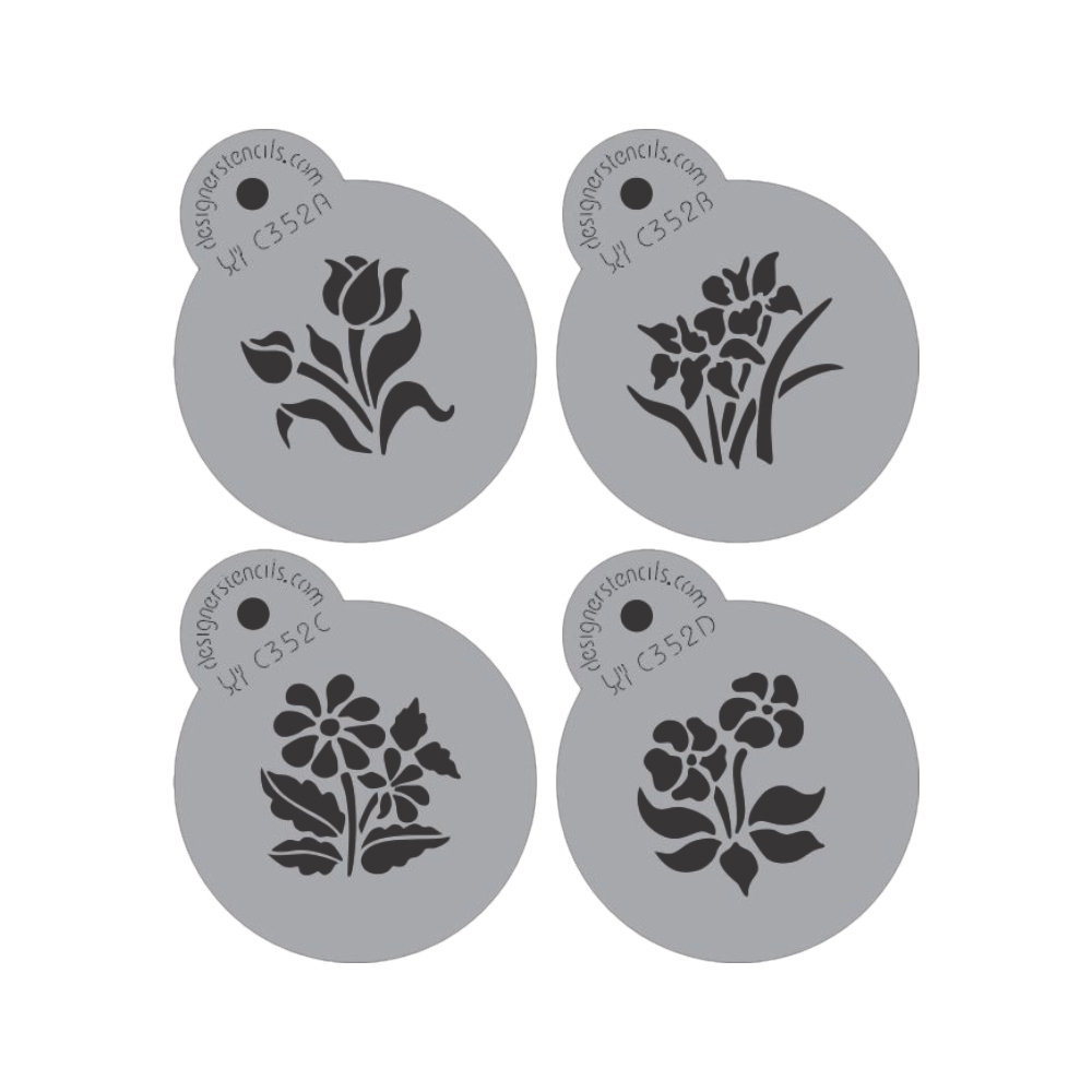 Designer Stencils Decorating Stencil Small Botanical Flowers