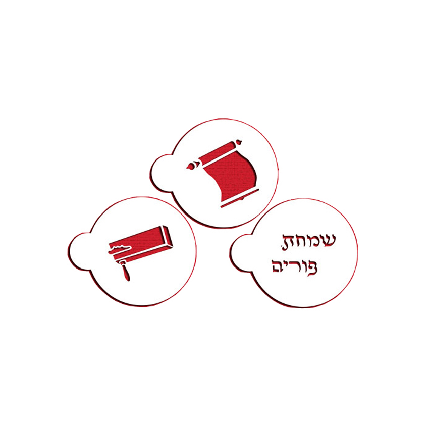 Designer Stencils Decorating Stencil: Three Purim Symbols 2"