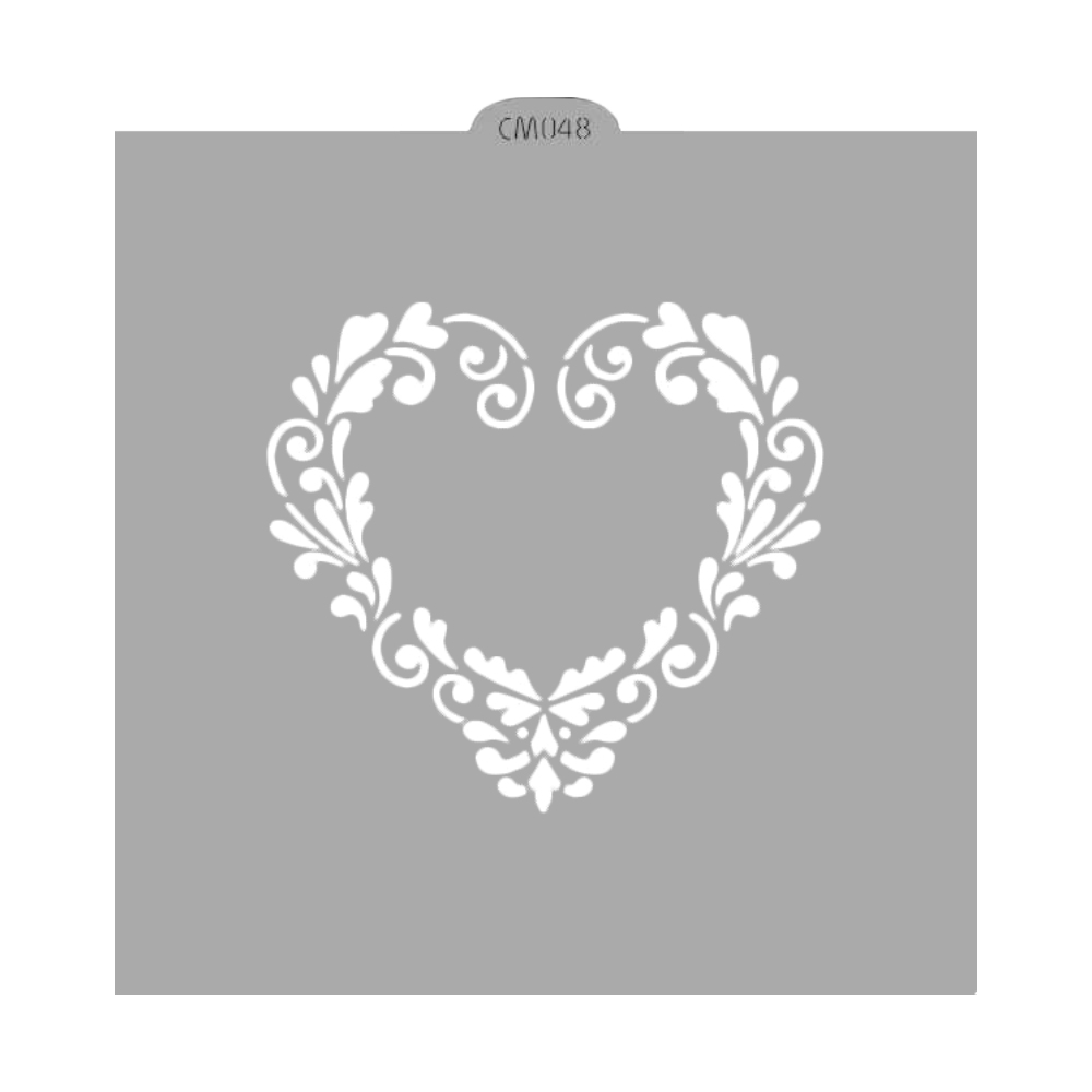 Designer Stencils Delft Heart Cookie Stencil