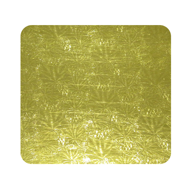 Gold Rounded Square Cake Board, 6" , Embossed, Pack of 200