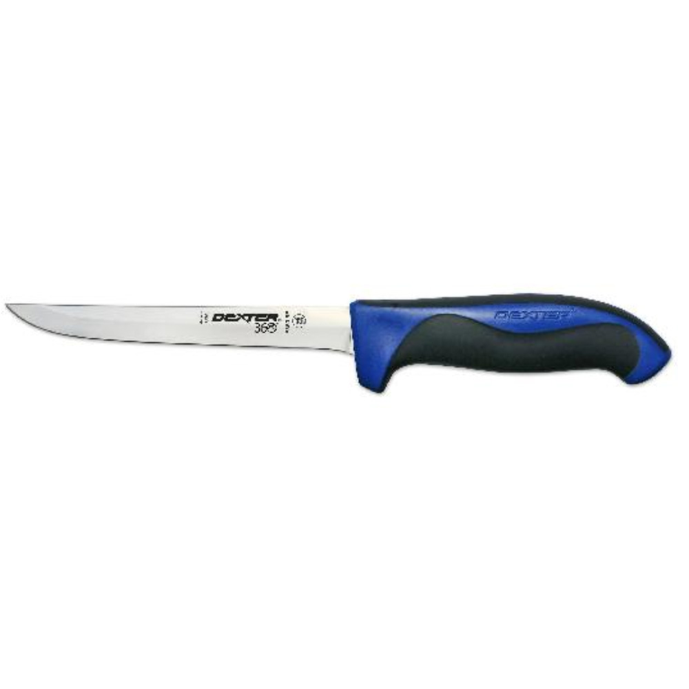 Dexter-360 6" Narrow Flexible Boning Knife, Blue Handle