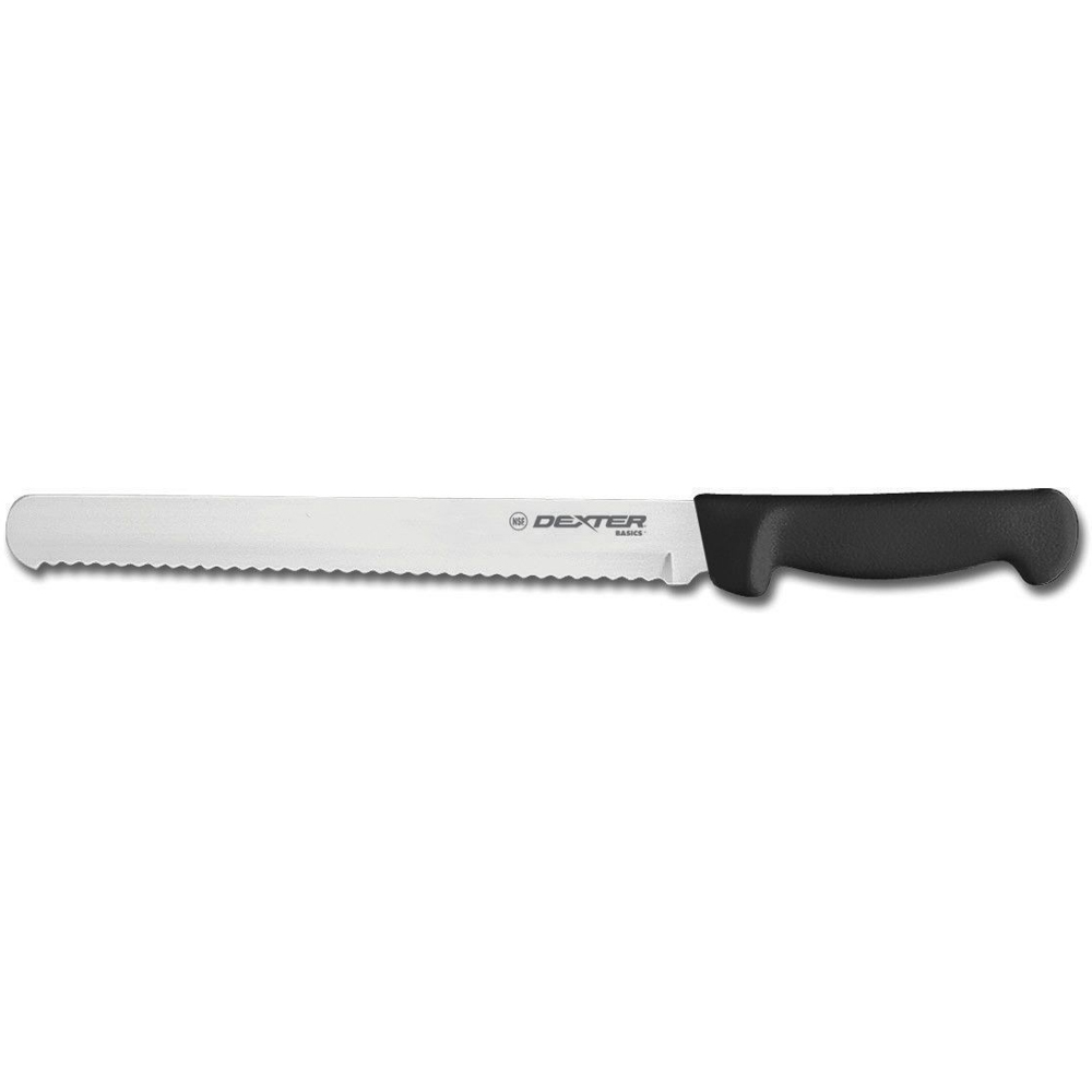 Dexter-Russell Black 10" Scalloped Slicer 