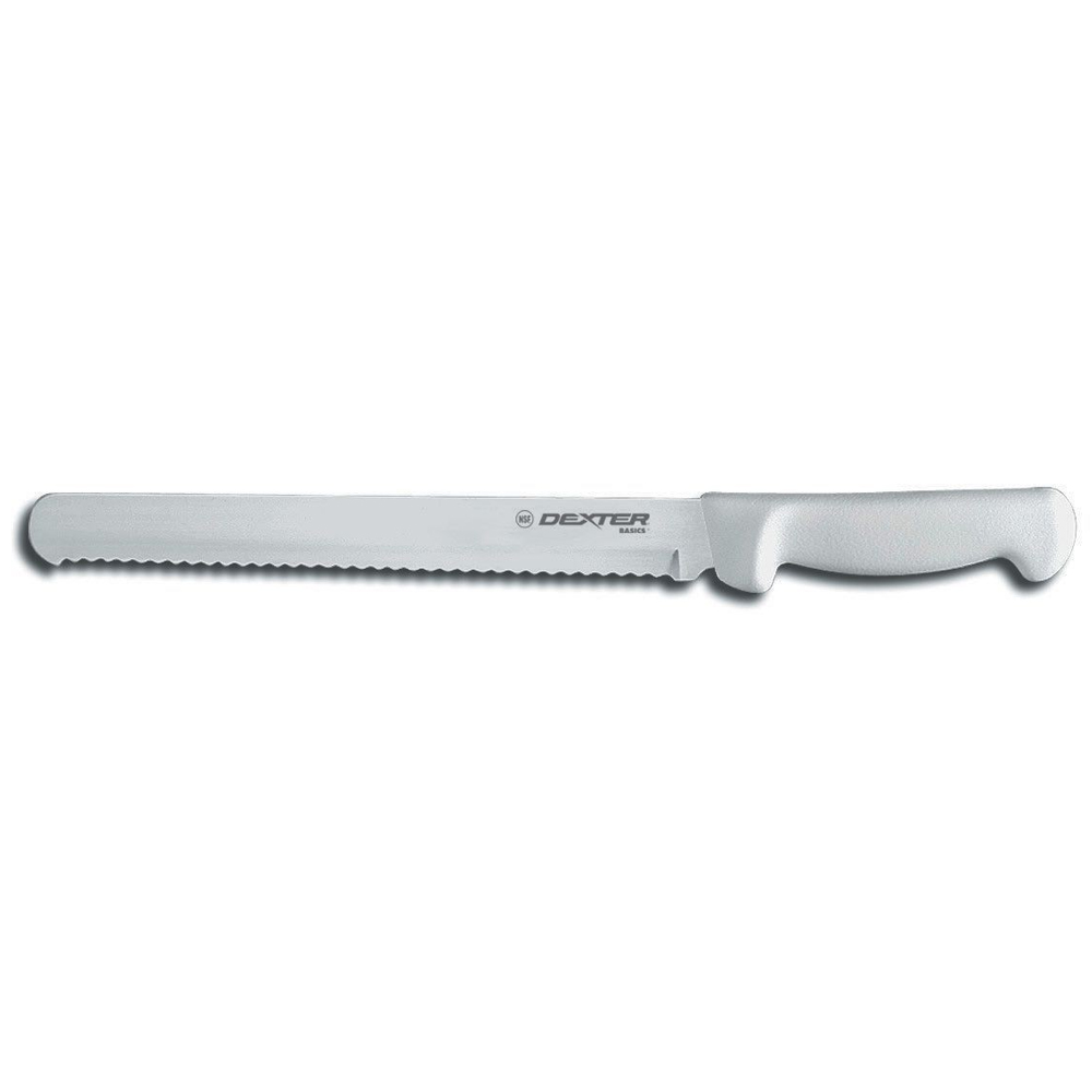 Dexter-Russell White 10" Scalloped Slicer 