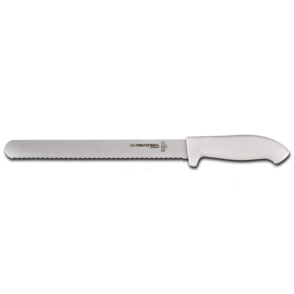 Dexter-Russell White 12" Scalloped Roast Slicer