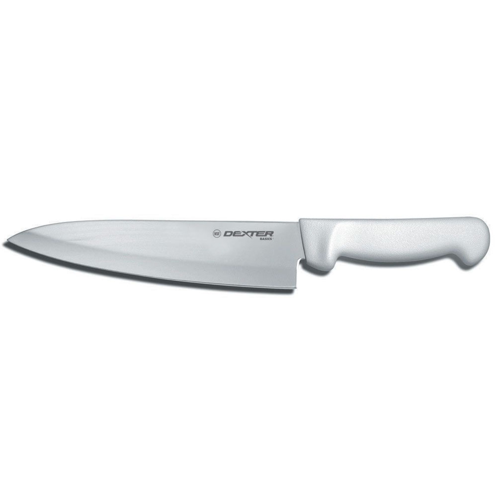 Dexter-Russell White Chef/Cook's Knife 8" Blade, Poly Handle 