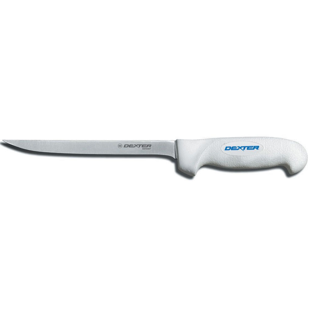 Dexter-Russell White Fillet Knife 8" Flexible Blade, Sofgrip Handle