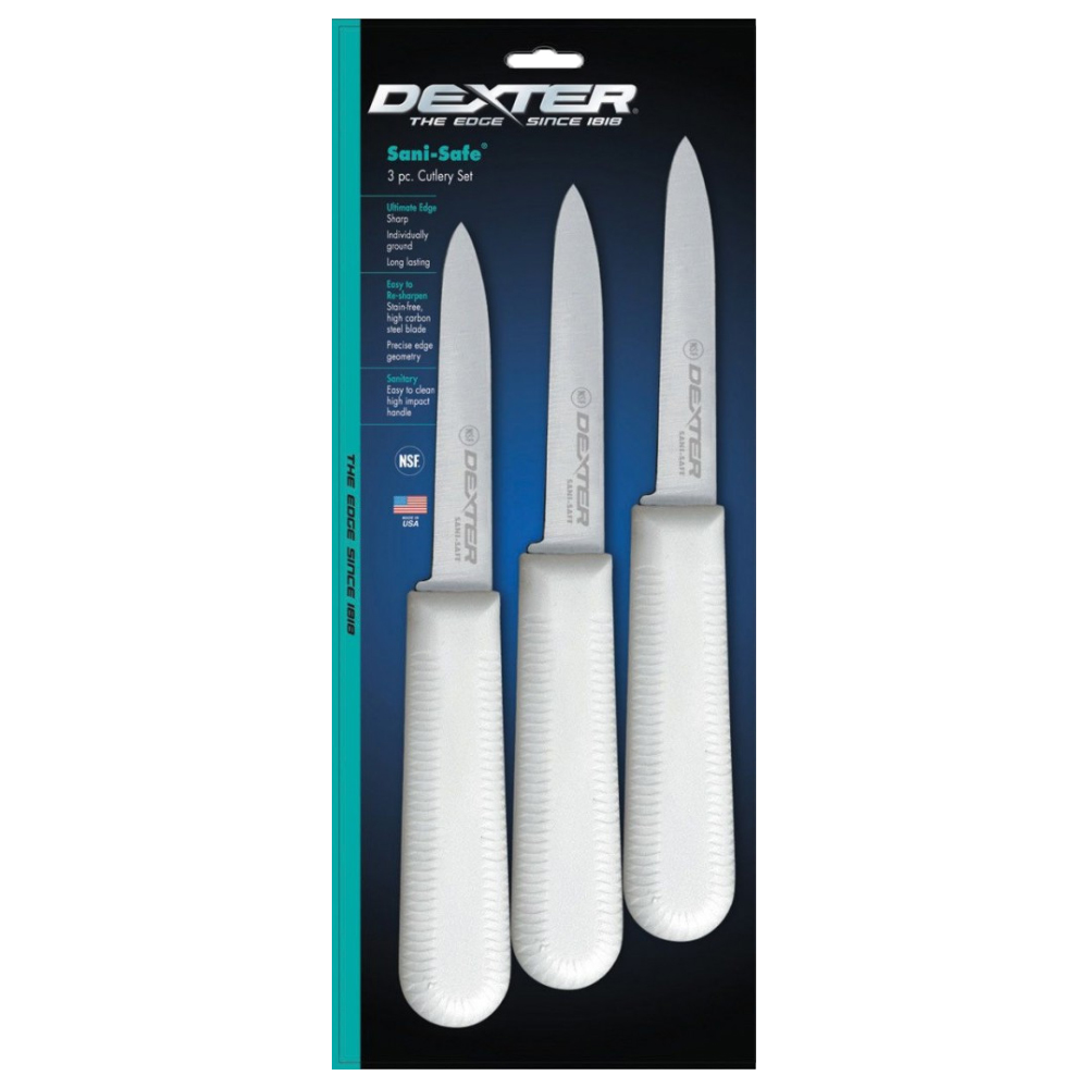Dexter Paring Knives, 3-1/4" Blade - Set of 3