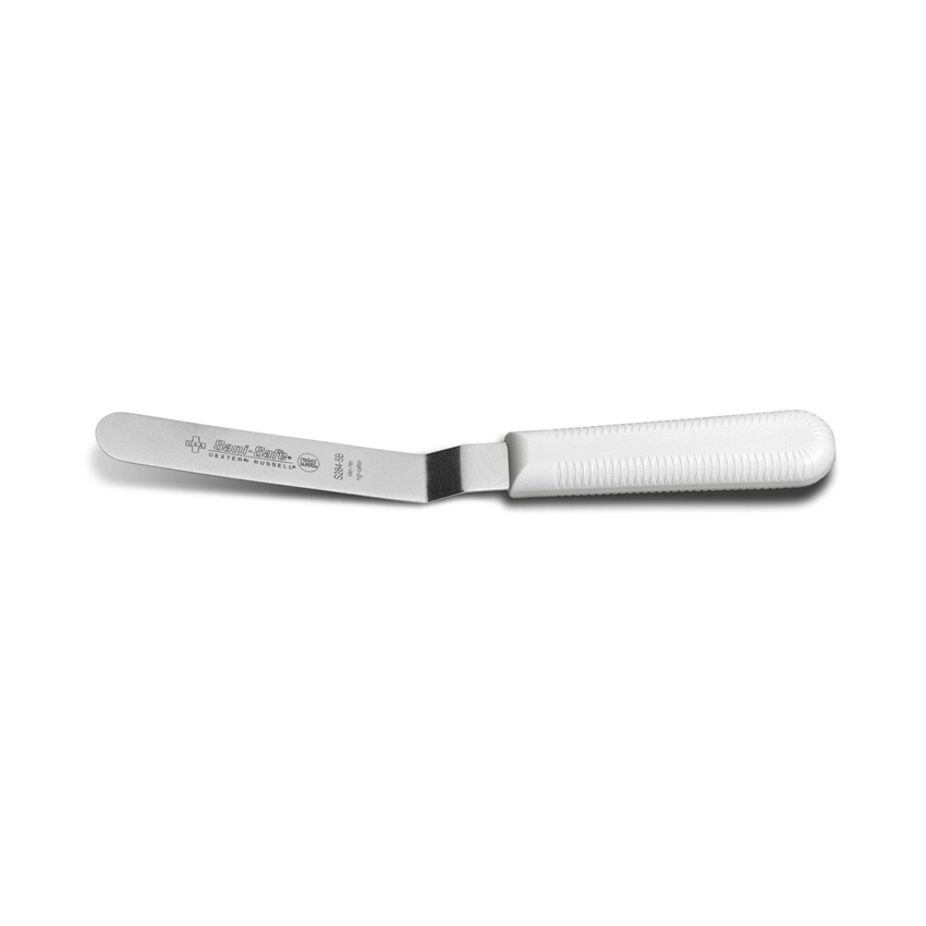 Dexter Russell Stainless Steel Offset Spatula, White Handle