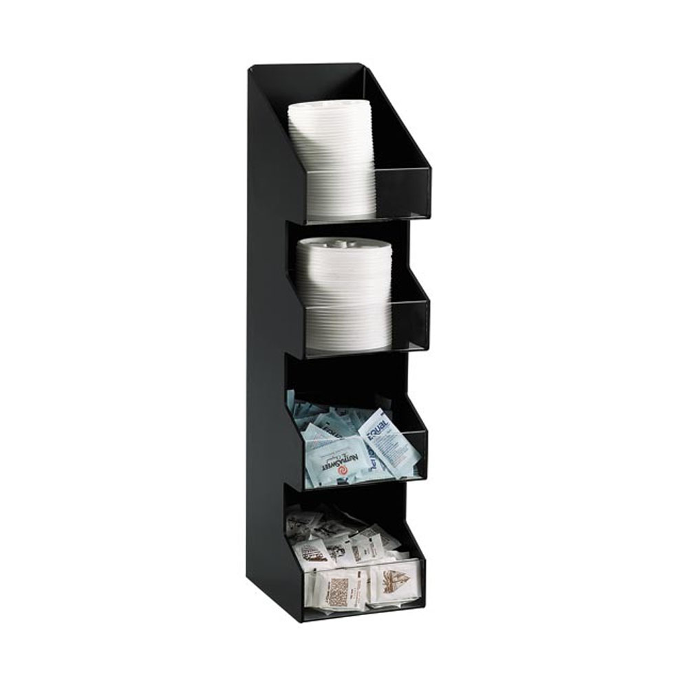 Dispense Rite Four Section Countertop Condiment and Lid Organizer