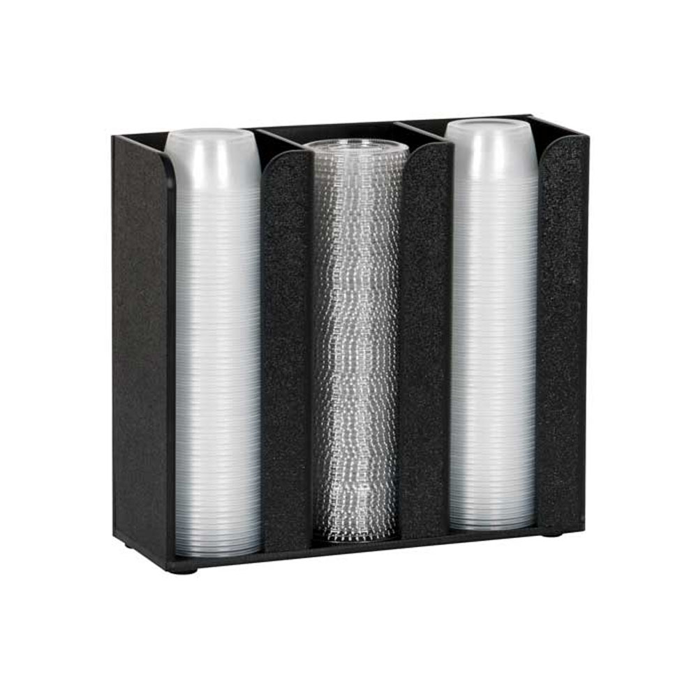 Dispense Rite Portion Cup and Lid Dispenser, 3 Section
