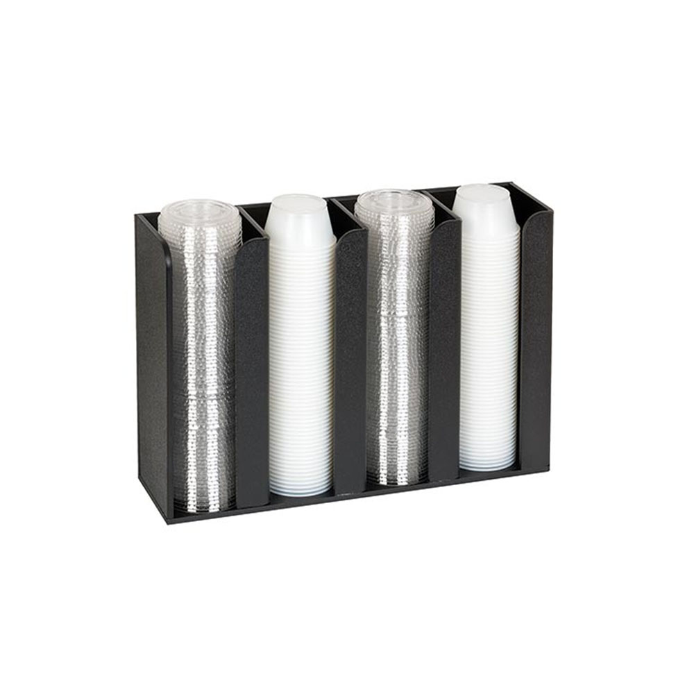 Dispense Rite Portion Cup and Lid Dispenser, 4 Section