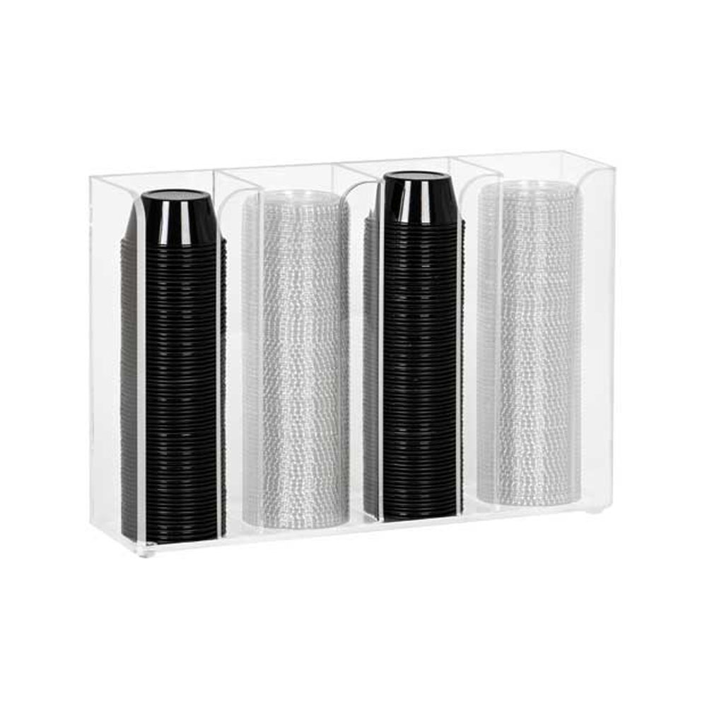 Dispense Rite Portion Cup and Lid Dispenser, 4 Section