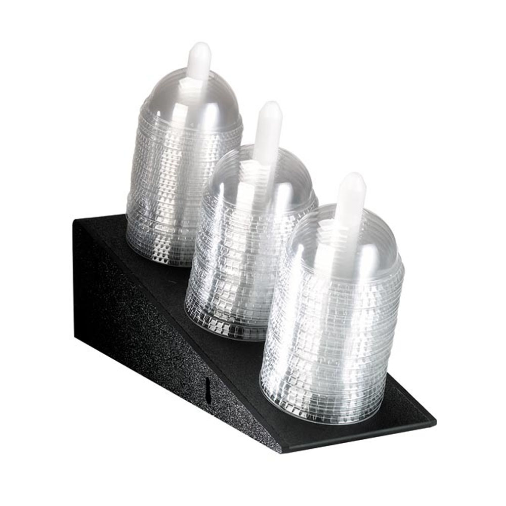 Dispense Rite Three Section Angled Countertop Dome Lid Holder
