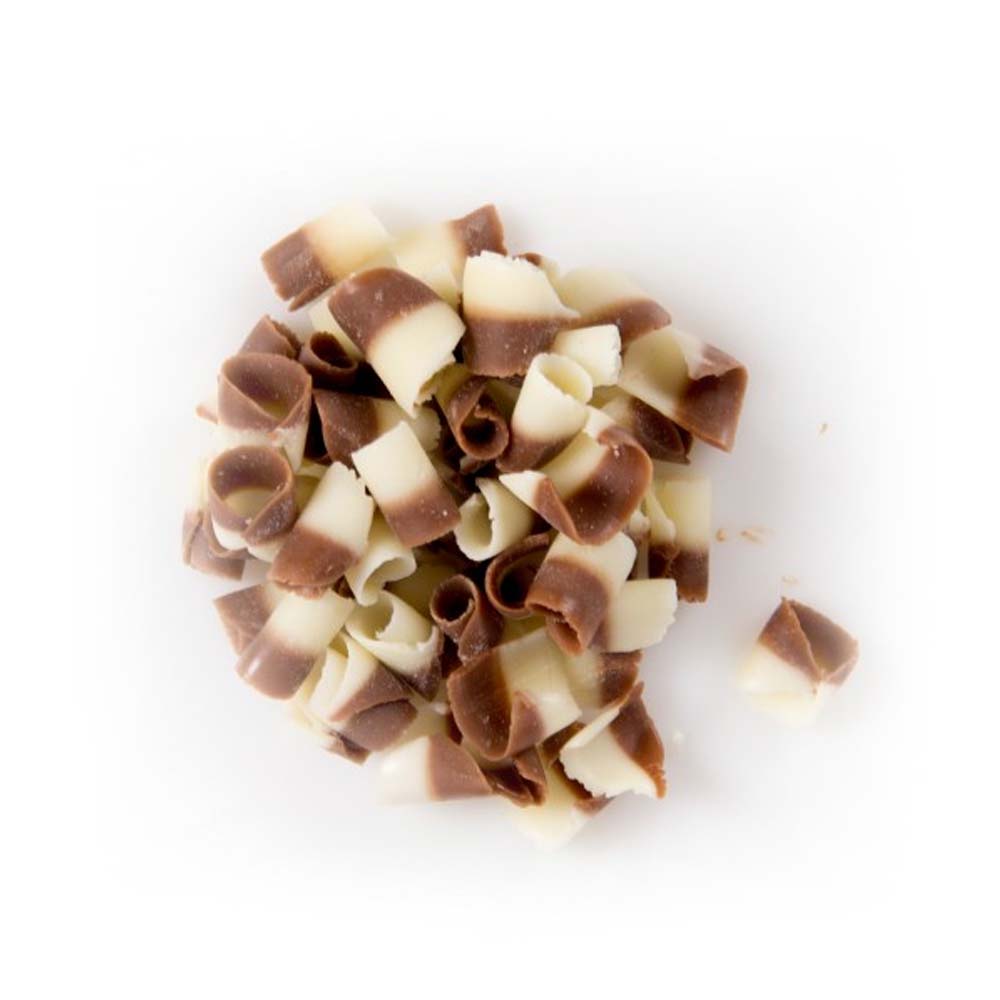 Dobla Milk & White Chocolate Curls, 4 oz.