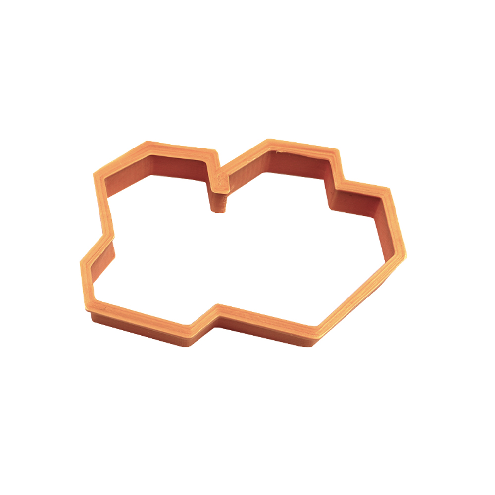 Double Tefillin Cookie Cutter, 3" x 2" x 3/4" H