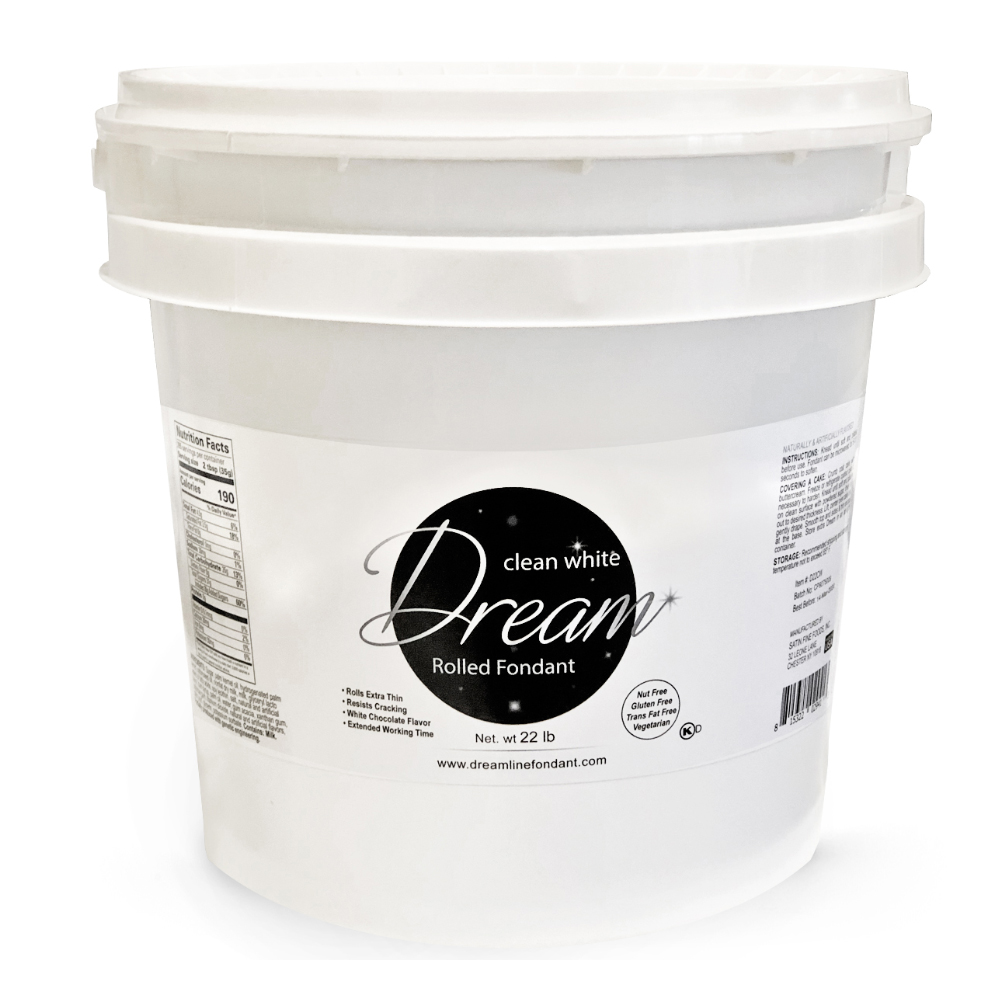 Dream Clean White Chocolate Based Fondant, 22 Lbs.