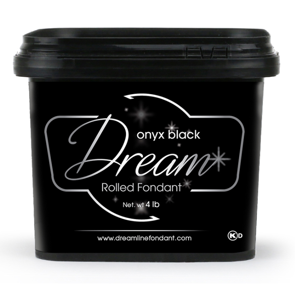 Dream Onyx Black Chocolate Based Fondant, 4 Lbs 