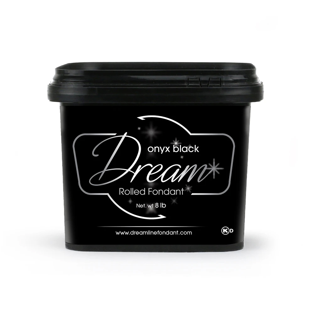 Dream Onyx Black Chocolate Based Fondant, 8 Lbs.