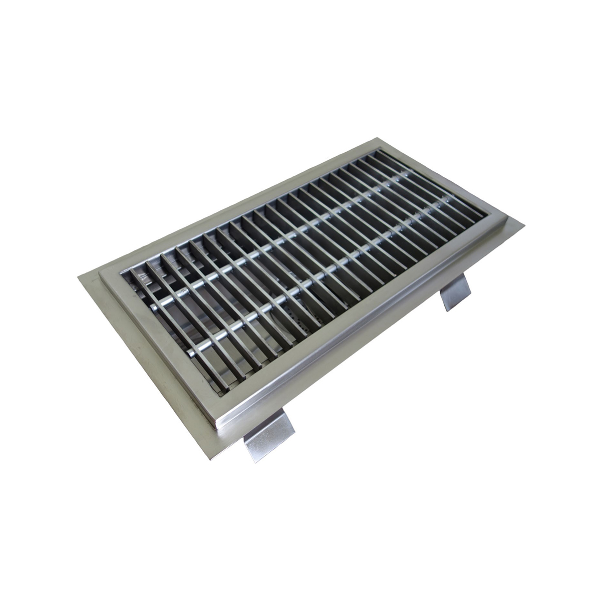 Eagle Group ASFT-1860-SG Floor Trough 18" x 60," Stainless Steel Subway-Style Grating, 6" Deep