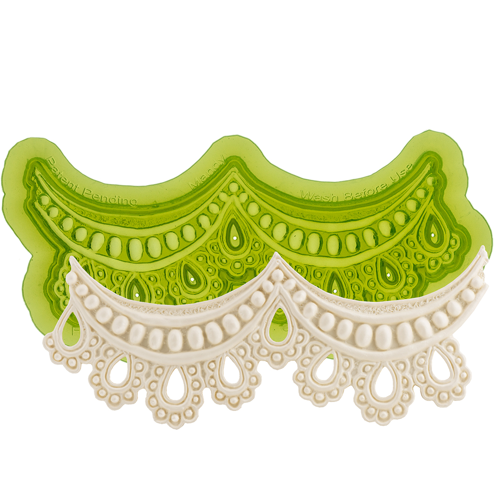 Earlene's Mandy Enhanced-Lace Silicone Fondant Mold by Marvelous Molds