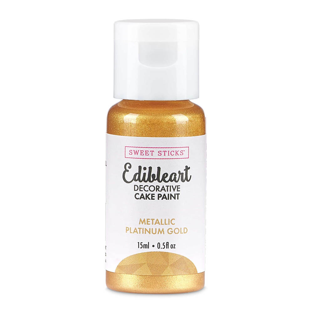 Edible Art Metallic Platinum Gold Edible Food Paint, 15ml