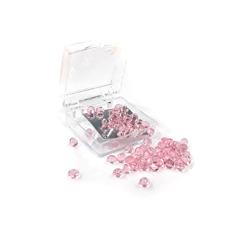 Edible Cherry-Pink Diamond Studs 5mm (54 pieces)