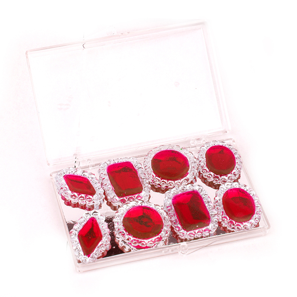 Edible DiamondFramed Sampler Ruby Red Mix Gems, 8 Pieces Edible Jewels