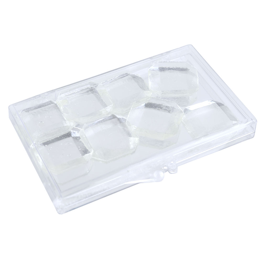 Edible Clear Large Square Jewels, 8 Pieces