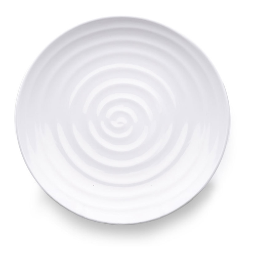 Elite Global Solutions D1014RG Galaxy 10 1/4" Round Swirl White Melamine Plate - Case of 6