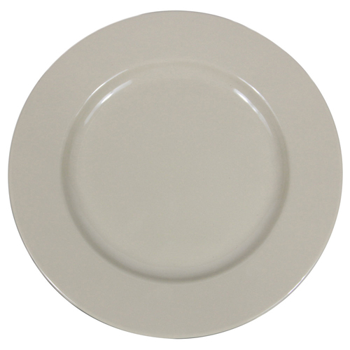 Elite Global Solutions D1025C Cottage Vintage California 10 1/2" Vanilla Round Rim Melamine Plate - Case of 6