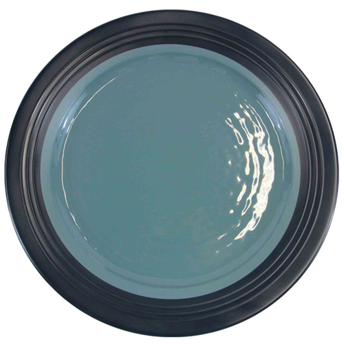 Elite Global Solutions D1098GM Durango 11" Abyss & Lapis Round Two-Tone Melamine Plate - Case of 6