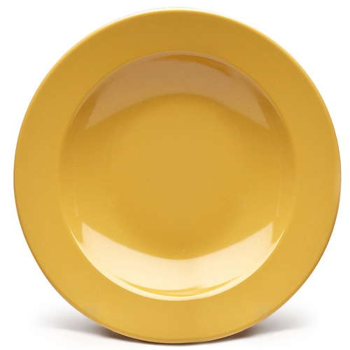 Elite Global Solutions D10PB Rio Yellow oz. Round Melamine Pasta / Soup Bowl - Case of 6