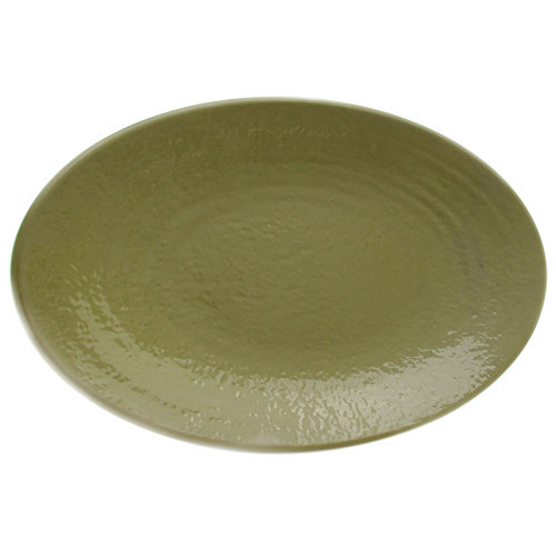 Elite Global Solutions D812RR Pebble Creek Lizard-Colored 12 3/4" x 8 3/4" Oval Platter - Case of 6