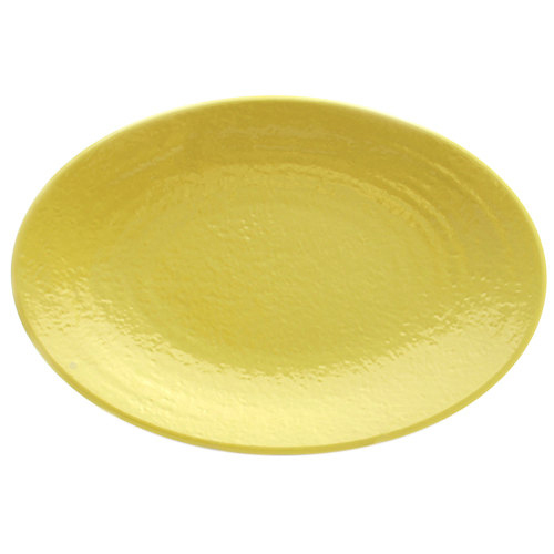 Elite Global Solutions D812RR Pebble Creek Olive Oil-Colored 12 3/4" x 8 3/4" Oval Platter - Case of 6