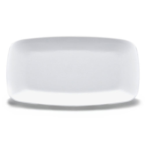 Elite Global Solutions D84RC Radius 8 1/2" x 4 1/2" White Rectangular Platter - Case of 6