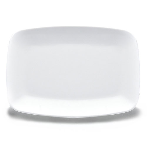 Elite Global Solutions D85RC Radius 8 1/4" x 5 3/4" White Rectangular Platter - Case of 6