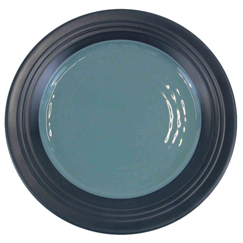 Elite Global Solutions D897GM Durango 9" Abyss & Lapis Round Two-Tone Melamine Plate - Case of 6
