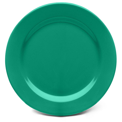 Elite Global Solutions D9PL Rio Autumn Green Round Melamine Plate - Case of 6