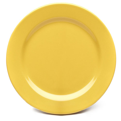 Elite Global Solutions D9PL Rio Yellow Round Melamine Plate - Case of 6