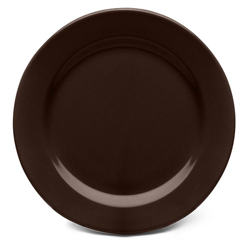 Elite Global Solutions D9PL Urban Naturals Aubergine Round Melamine Plate - Case of 6