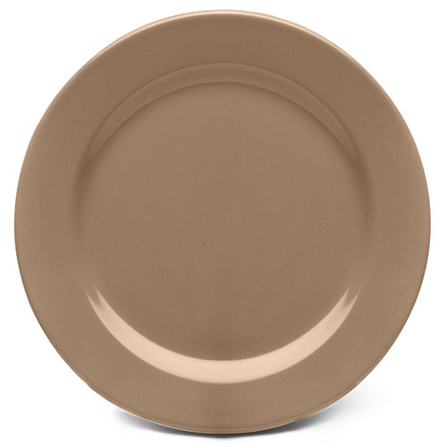 Elite Global Solutions D9PL Urban Naturals Mushroom Round Melamine Plate - Case of 6