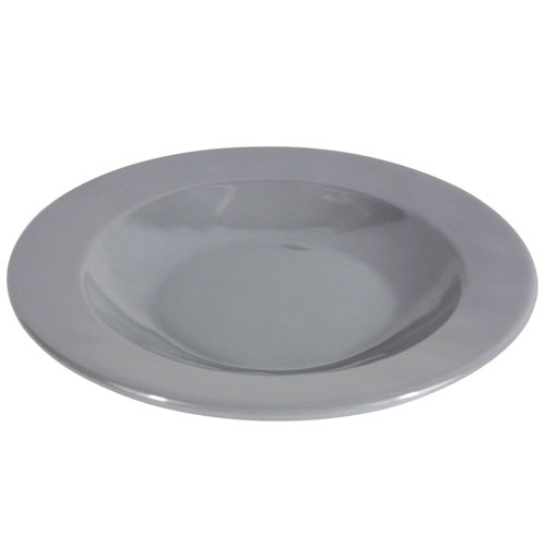 Elite Global Solutions DB10C Cottage Vintage California 18 oz. Gray Round Rim Pasta / Soup Bowl - Case of 6