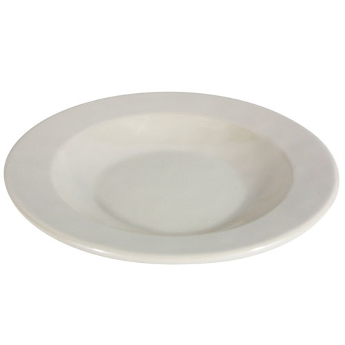 Elite Global Solutions DB10C Cottage Vintage California 18 oz. Vanilla Round Rim Pasta / Soup Bowl - Case of 6