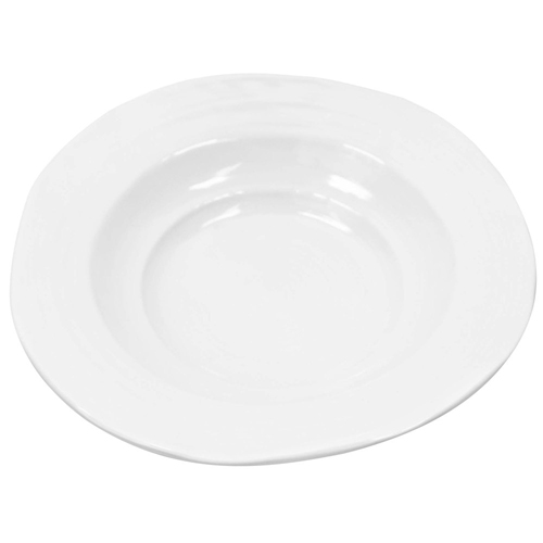 Elite Global Solutions DB11 Della Terra 22 oz. White Irregular Round Bowl - Case of 6