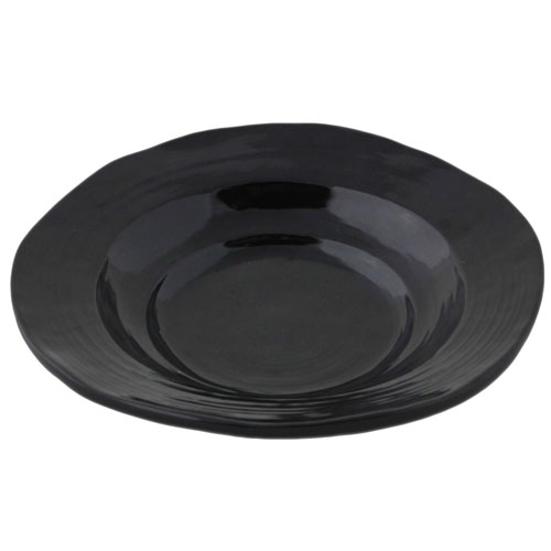 Elite Global Solutions DB7 Della Terra 6 oz. Black Irregular Round Bowl - Case of 6